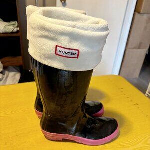 hunter original tall boots size 8 with liner